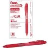 Pentel EnerGel-X Retractable Gel Pens, Fine Point, Red Ink, Dozen (PENBLN105B) -Cheap Staples Shop s0817252 sc7