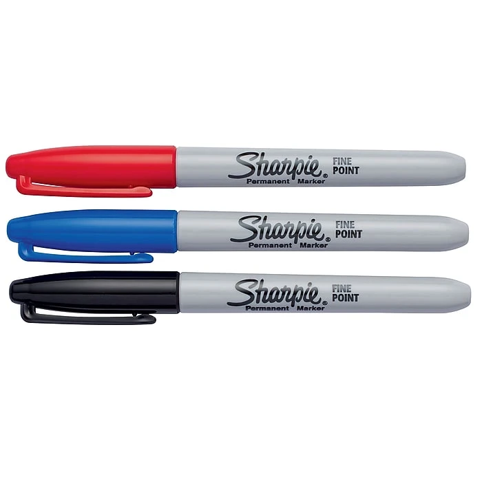 Sharpie Permanent Markers, Fine Tip, Assorted Inks, 3/Pack (30173) 4 Sharpie Permanent Markers, Fine Tip, Assorted Inks, 3/Pack (30173) - Image 2