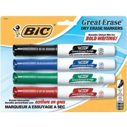 BIC Intensity Tank Dry Erase Markers, Chisel Tip, Assorted, 4/Pack (GDEMP41-AST) -Cheap Staples Shop s1021622 sc7