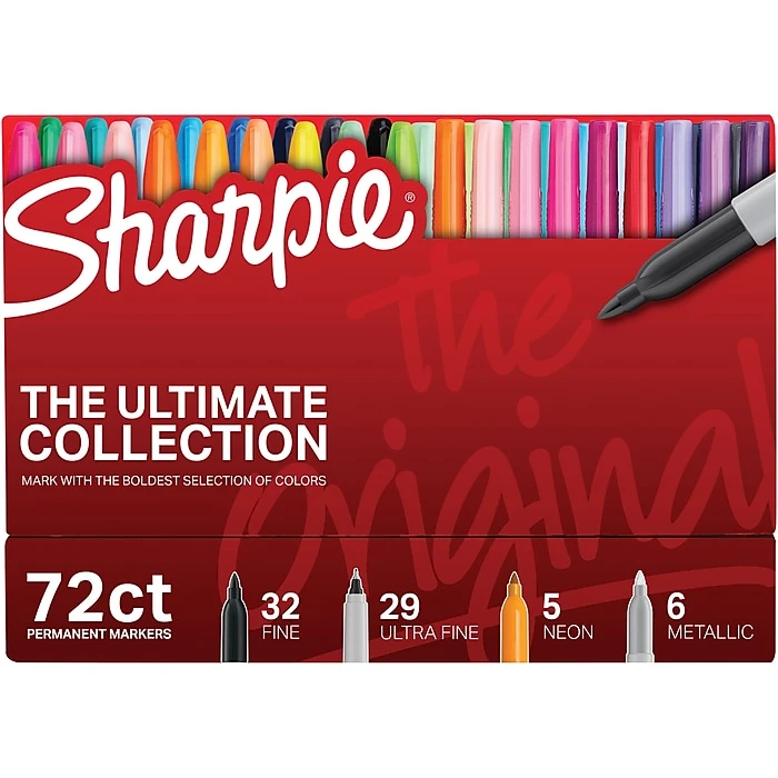 Sharpie The Ultimate Collection Permanent Markers, Assorted Tips, Assorted Colors, 72/Pack (1983254) 3 Sharpie The Ultimate Collection Permanent Markers, Assorted Tips, Assorted Colors, 72/Pack (1983254)