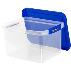 Bankers Box Heavy-Duty Plastic File Box, Letter/Legal Size, Blue/Clear (0086201) -Cheap Staples Shop s1111457 sc7
