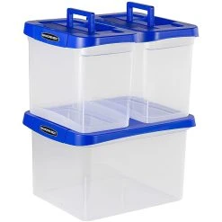 Bankers Box Heavy-Duty Plastic File Box, Letter/Legal Size, Blue/Clear (0086201) -Cheap Staples Shop s1120356 sc7