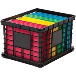 IRIS Staples® File Storage Plastic Crate, Letter/Legal Size, Clear (STP-54269) -Cheap Staples Shop s1131931 sc7