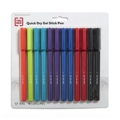 TRU RED™ Quick Dry Gel Pens, Fine Point, 0.5mm, Assorted, 12/Pack (TR54473)