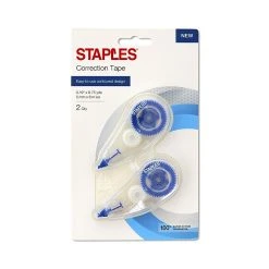 Staples Topwinder Correction Tape, White, 240/Carton (52036CT)