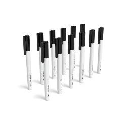 TRU RED™ Pen Dry Erase Markers, Ultra Fine Tip, Black, 12/Pack (TR57423)