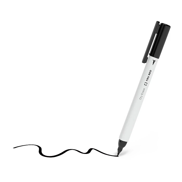 TRU RED™ Pen Dry Erase Markers, Ultra Fine Tip, Black, 12/Pack (TR57423) 5 TRU RED™ Pen Dry Erase Markers, Ultra Fine Tip, Black, 12/Pack (TR57423) - Image 3