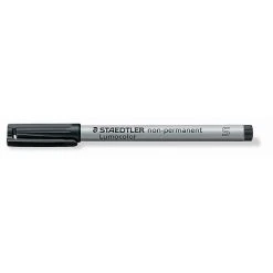 Staedtler Lumocolor Non-Permanent Marker, Super Fine Tip, Black Ink, 10/Pack (311-9)