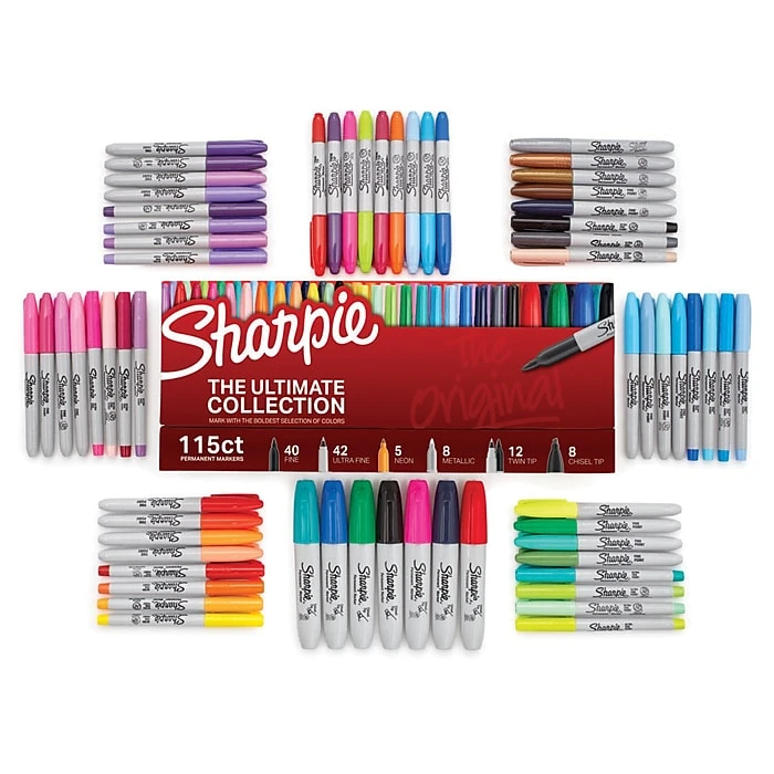 Sharpie The Ultimate Collection Permanent Markers, Assorted Tips, Assorted Colors, 115/Pack (1983255) 4 Sharpie The Ultimate Collection Permanent Markers, Assorted Tips, Assorted Colors, 115/Pack (1983255) - Image 2