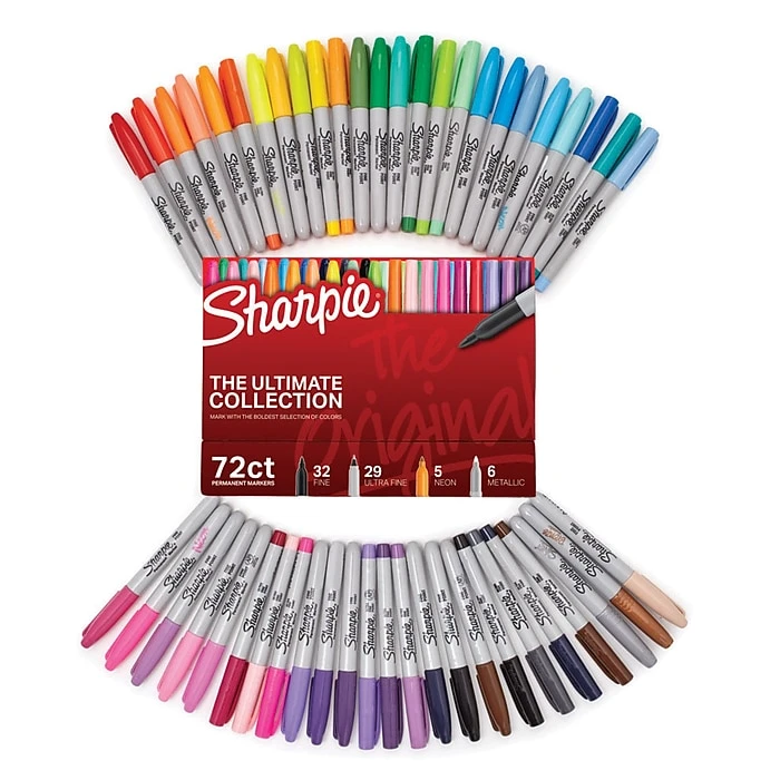 Sharpie The Ultimate Collection Permanent Markers, Assorted Tips, Assorted Colors, 72/Pack (1983254) 4 Sharpie The Ultimate Collection Permanent Markers, Assorted Tips, Assorted Colors, 72/Pack (1983254) - Image 2