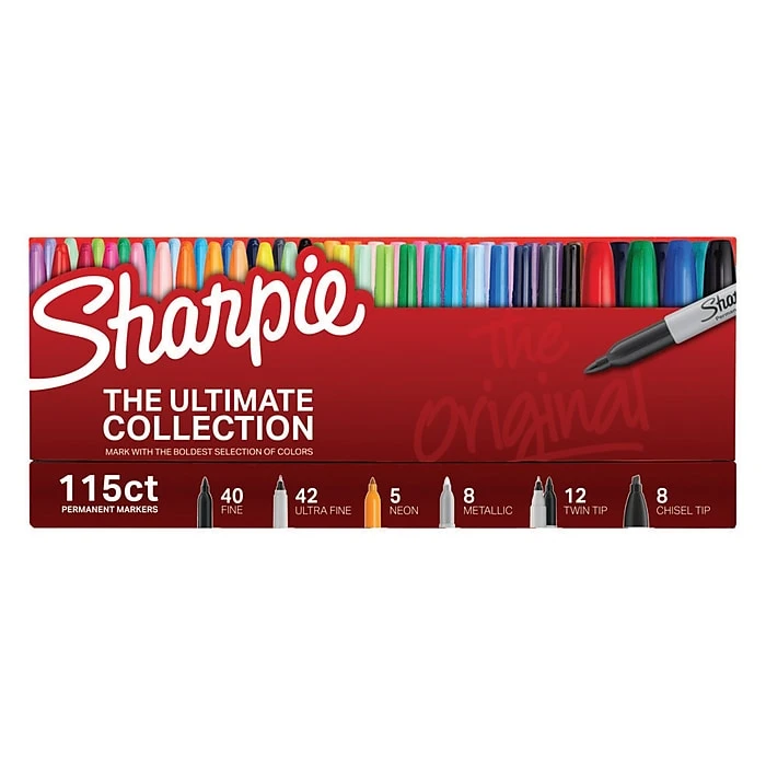 Sharpie The Ultimate Collection Permanent Markers, Assorted Tips, Assorted Colors, 115/Pack (1983255) 3 Sharpie The Ultimate Collection Permanent Markers, Assorted Tips, Assorted Colors, 115/Pack (1983255)