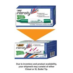 BIC Intensity Tank Dry Erase Markers, Chisel Tip, Green, 12/Pack (GDEM11-GRN)