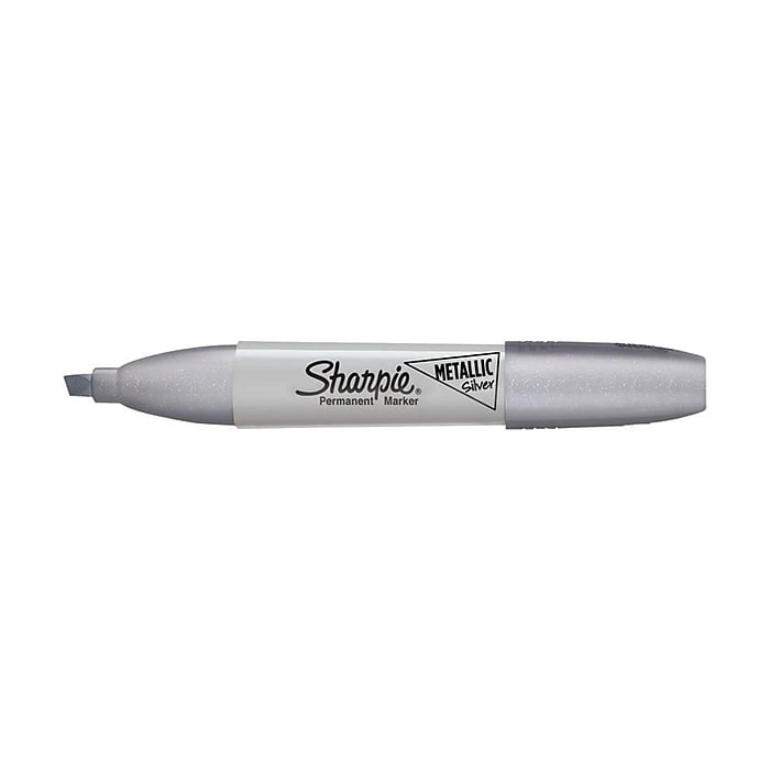Sharpie Permanent Markers, Chisel Tip, Silver Metallic, 12/Pack (2089638) 5 Sharpie Permanent Markers, Chisel Tip, Silver Metallic, 12/Pack (2089638) - Image 3