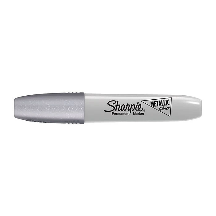 Sharpie Permanent Markers, Chisel Tip, Silver Metallic, 12/Pack (2089638) 4 Sharpie Permanent Markers, Chisel Tip, Silver Metallic, 12/Pack (2089638) - Image 2
