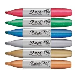 Sharpie Permanent Markers, Chisel Tip, Assorted Metallic, 6/Pack (2089634) 10 Sharpie Permanent Markers, Chisel Tip, Assorted Metallic, 6/Pack (2089634) -Cheap Staples Shop s1204955 sc7