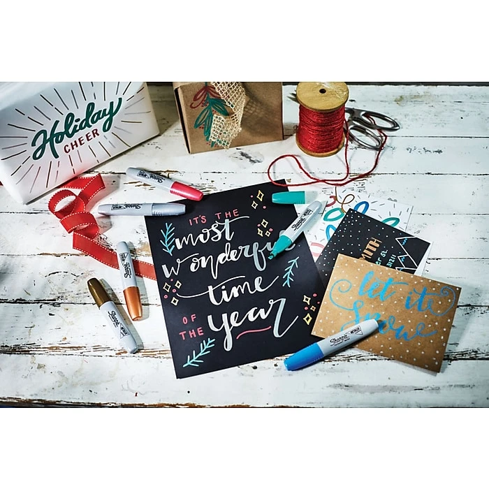 Sharpie Permanent Markers, Chisel Tip, Assorted Metallic, 6/Pack (2089634) 8 Sharpie Permanent Markers, Chisel Tip, Assorted Metallic, 6/Pack (2089634) - Image 6