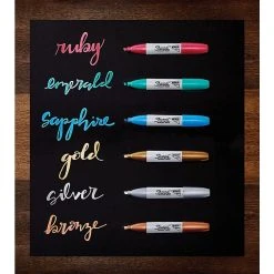 Sharpie Permanent Markers, Chisel Tip, Assorted Metallic, 6/Pack (2089634) 12 Sharpie Permanent Markers, Chisel Tip, Assorted Metallic, 6/Pack (2089634) -Cheap Staples Shop s1205069 sc7