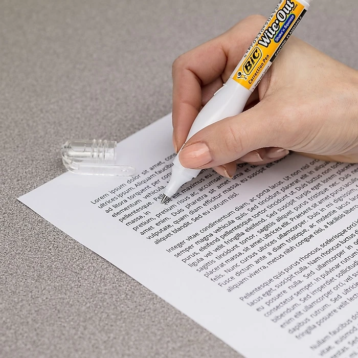 BIC Wite-Out Shake 'N Squeeze Correction Pen, White (50694/WOSQPP11) 5 BIC Wite-Out Shake 'N Squeeze Correction Pen, White (50694/WOSQPP11) - Image 3