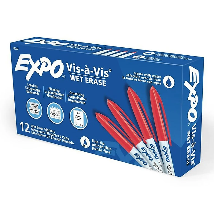 Expo Vis-à-Vis Wet Erase Markers, Fine Point, Green, 12/Pack (16004) 16 Expo Vis-à-Vis Wet Erase Markers, Fine Point, Green, 12/Pack (16004) - Image 14