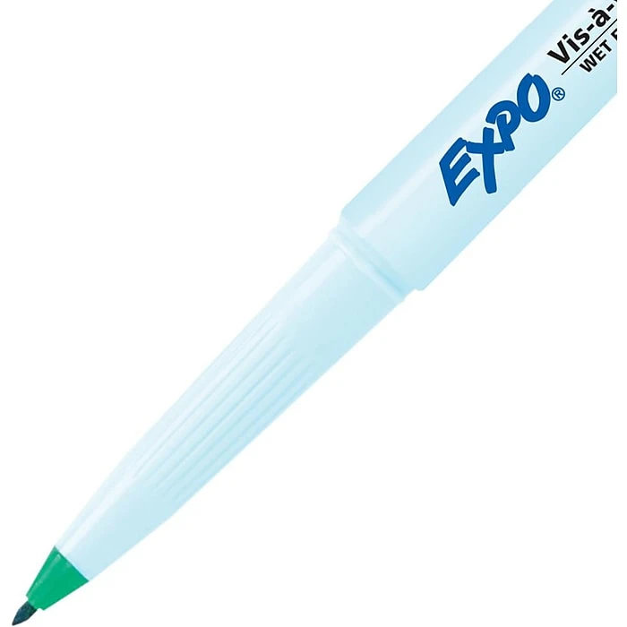 Expo Vis-à-Vis Wet Erase Markers, Fine Point, Green, 12/Pack (16004) 7 Expo Vis-à-Vis Wet Erase Markers, Fine Point, Green, 12/Pack (16004) - Image 5