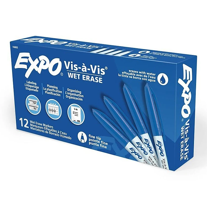 Expo Vis-à-Vis Wet Erase Markers, Fine Point, Green, 12/Pack (16004) 14 Expo Vis-à-Vis Wet Erase Markers, Fine Point, Green, 12/Pack (16004) - Image 12