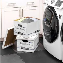 Bankers Box Stor/File Corrugated File Storage Boxes, Lift-Off Lid, Letter/Legal Size, White/Blue, 20/Pack (0070333) -Cheap Staples Shop s1213044 sc7