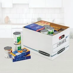 Bankers Box Stor/File Corrugated File Storage Boxes, Lift-Off Lid, Letter/Legal Size, White/Blue, 20/Pack (0070333) -Cheap Staples Shop s1213045 sc7