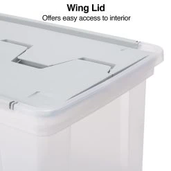 Staples Hanging File Box, Wing Lid, Letter Size, Clear (TR58300) -Cheap Staples Shop s1219642 sc7