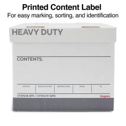 Staples Heavy Duty File Box, Lift Off Lid, Letter/Legal, White/Gray, 12/Carton (TR59219) -Cheap Staples Shop s1219662 sc7