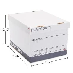 Staples Heavy Duty File Box, Lift Off Lid, Letter/Legal, White/Gray, 12/Carton (TR59219) -Cheap Staples Shop s1219667 sc7