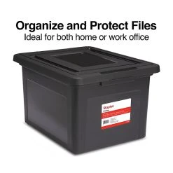 TRU RED™ Hanging File Box, Snap Lid, Letter/Legal Size, Frost Gray, 4/Carton (TR57623CT) -Cheap Staples Shop s1219675 sc7