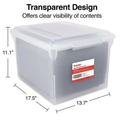TRU RED™ Store & Slide Hanging File Box, Latch Lid, Letter/Legal Size, Clear, 4/Carton (TR57621CT) 16 TRU RED™ Store & Slide Hanging File Box, Latch Lid, Letter/Legal Size, Clear, 4/Carton (TR57621CT) -Cheap Staples Shop s1219692 sc7