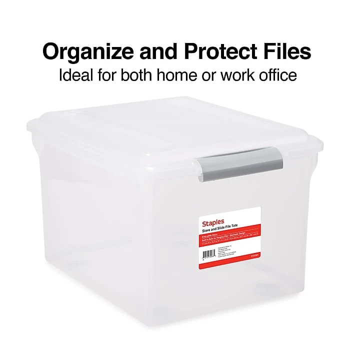 TRU RED™ Store & Slide Hanging File Box, Latch Lid, Letter/Legal Size, Clear, 4/Carton (TR57621CT) 12 TRU RED™ Store & Slide Hanging File Box, Latch Lid, Letter/Legal Size, Clear, 4/Carton (TR57621CT) - Image 10
