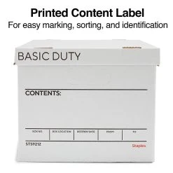 Staples File Box, Lift Off Lid, Letter/Legal, White/Black, 20/Case (TR59212) 13 Staples File Box, Lift Off Lid, Letter/Legal, White/Black, 20/Case (TR59212) -Cheap Staples Shop s1219713 sc7