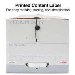 Staples Medium Duty File Box, String And Button Lid, Letter, White/Gray, 12/Case (TR59221) 13 Staples Medium Duty File Box, String And Button Lid, Letter, White/Gray, 12/Case (TR59221) -Cheap Staples Shop s1219715 sc7