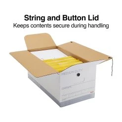 Staples Medium Duty File Box, String And Button Lid, Letter, White/Gray, 12/Case (TR59221) 11 Staples Medium Duty File Box, String And Button Lid, Letter, White/Gray, 12/Case (TR59221) -Cheap Staples Shop s1219718 sc7