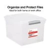 TRU RED™ Store & Slide Hanging File Box, Latch Lid, Letter/Legal Size, Clear, 4/Carton (TR57621CT) -Cheap Staples Shop s1219741 sc7