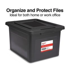 TRU RED™ Hanging File Box, Snap Lid, Letter/Legal Size, Frost Gray, 4/Carton (TR57623CT) -Cheap Staples Shop s1219745 sc7