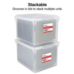 TRU RED™ Store & Slide Hanging File Box, Latch Lid, Letter/Legal Size, Clear, 4/Carton (TR57621CT) 15 TRU RED™ Store & Slide Hanging File Box, Latch Lid, Letter/Legal Size, Clear, 4/Carton (TR57621CT) -Cheap Staples Shop s1219746 sc7