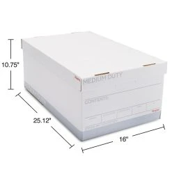 Staples Medium Duty File Box, Lift Off Lid, Legal, White/Gray, 12/Carton (TR59217) -Cheap Staples Shop s1219770 sc7