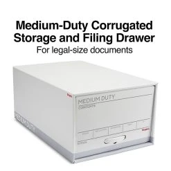 Staples Medium Duty File Drawers, Legal, White/Gray, 6/Carton (TR59226)