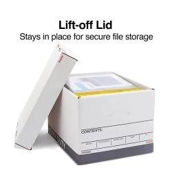 Staples Triple Wall Heavy Duty File Box, Lift Off Lid, Letter/Legal, White/Gray, 12/Carton (TR59220) -Cheap Staples Shop s1219792 sc7