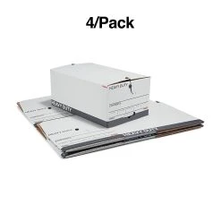 Staples Heavy Duty File Box, String And Button Lid, Legal, White/Gray, 4/Pack (TR59224) -Cheap Staples Shop s1219794 sc7