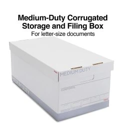 Staples Medium Duty File Box, Lift Off Lid, Letter, White/Gray, 4/Carton (TR59214) -Cheap Staples Shop s1219802 sc7