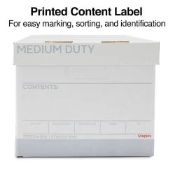 Staples Medium Duty File Box, Lift Off Lid, Letter, White/Gray, 4/Carton (TR59214) -Cheap Staples Shop s1219806 sc7