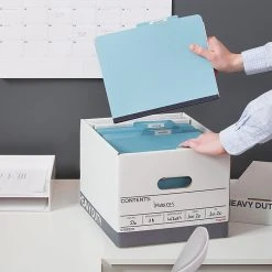 Staples Triple Wall Heavy Duty File Box, Lift Off Lid, Letter/Legal, White/Gray, 12/Carton (TR59220) -Cheap Staples Shop s1219812 sc7