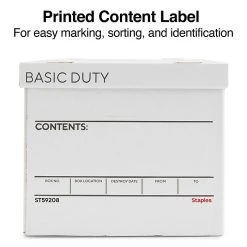 Staples Basic-Duty File Box, Lift Off Lid, Letter/Legal, White/Black, 10/Pack (TR59208) -Cheap Staples Shop s1219813 sc7