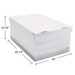 Staples Medium Duty File Box, Lift Off Lid, Legal, White/Gray, 4/Carton (TR59216) -Cheap Staples Shop s1219824 sc7