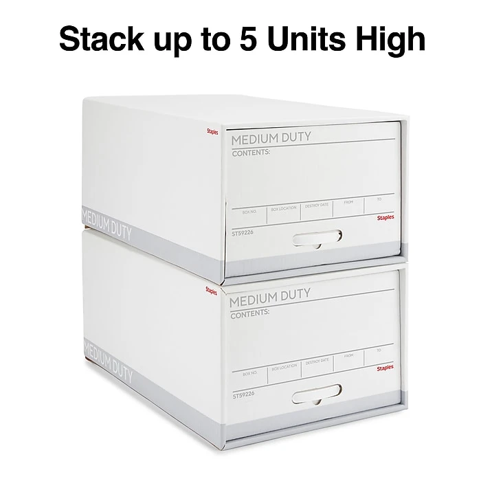 Staples Medium Duty File Drawers, Legal, White/Gray, 6/Carton (TR59226) 5 Staples Medium Duty File Drawers, Legal, White/Gray, 6/Carton (TR59226) - Image 3