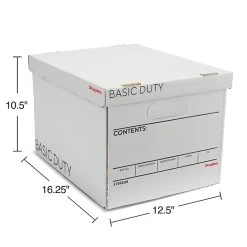 Staples Basic-Duty File Box, Lift Off Lid, Letter/Legal, White/Black, 10/Pack (TR59208) -Cheap Staples Shop s1219843 sc7